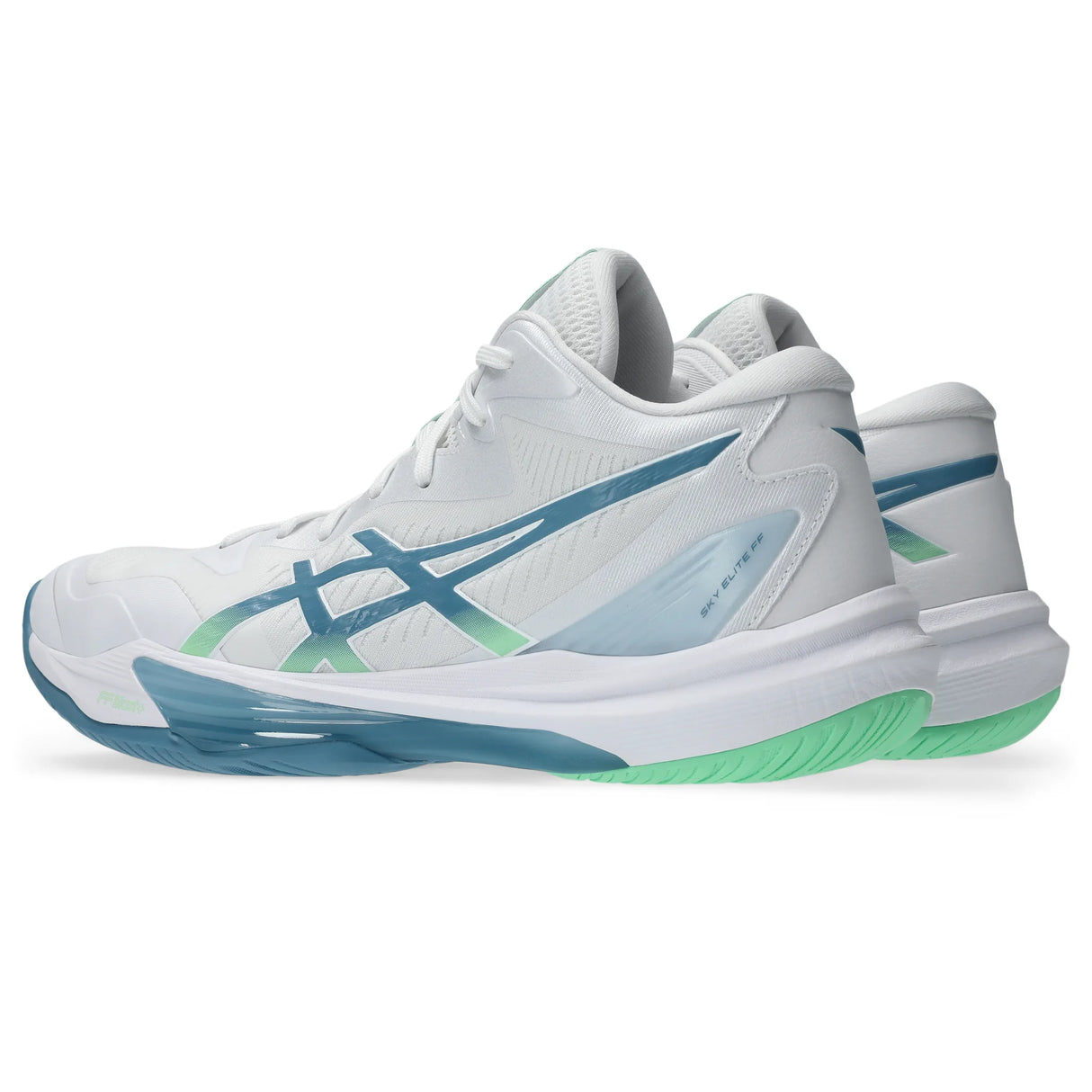 Asics Sky Elite FF MT 3 Men's Volleyball Shoes - White / Saba Blue
