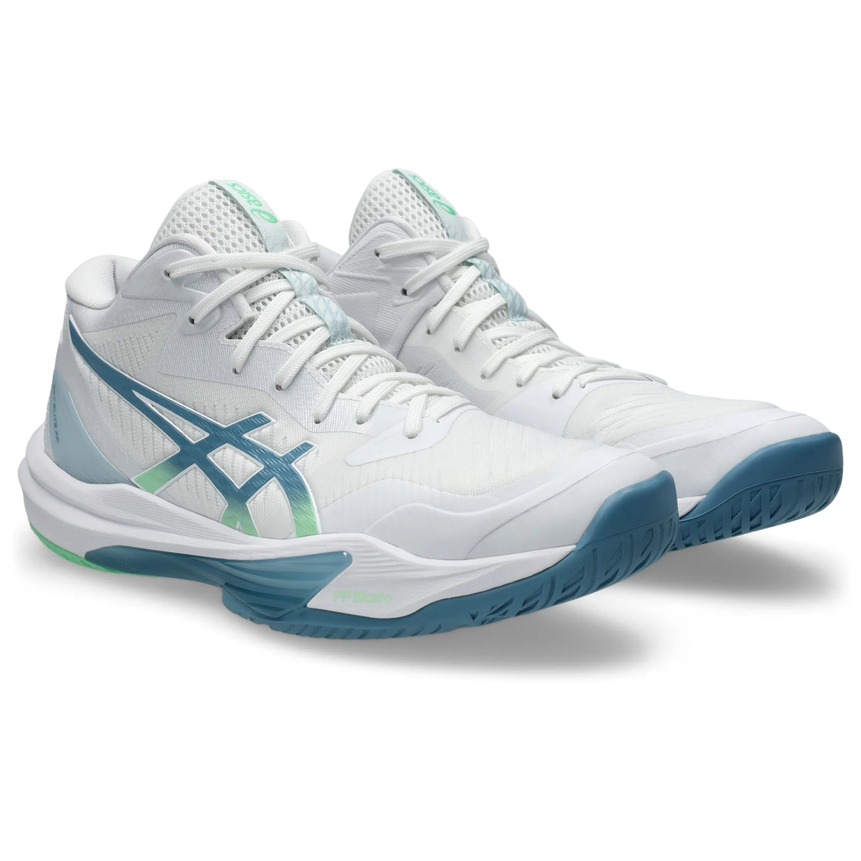 Asics Sky Elite FF MT 3 Men's Volleyball Shoes - White / Saba Blue