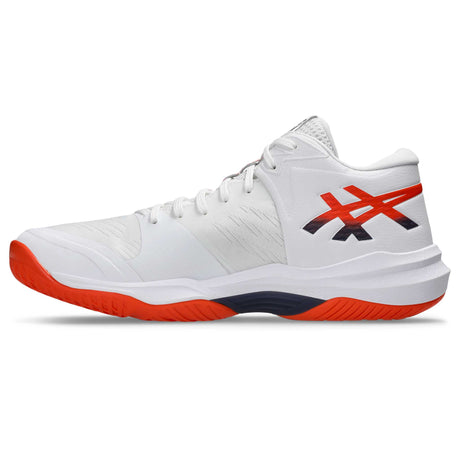 ASICS Sky Elite FF MT 3 souliers de volleyball homme lateral - White / Nova Orange