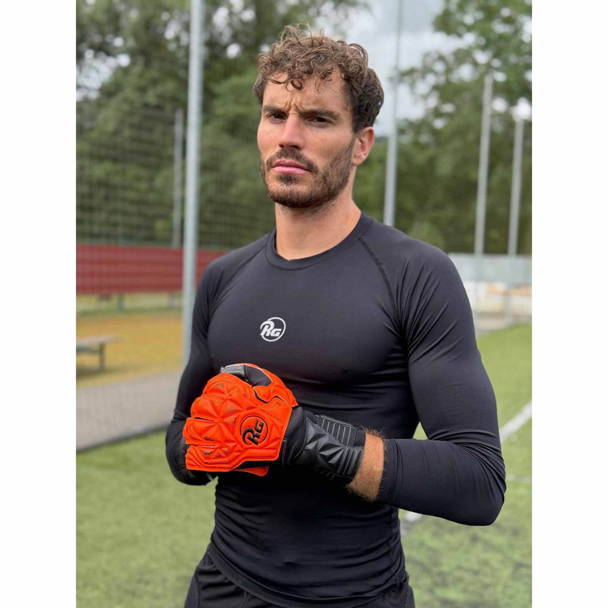 RG Goalkeeper Gloves Aegix - Orange / Black