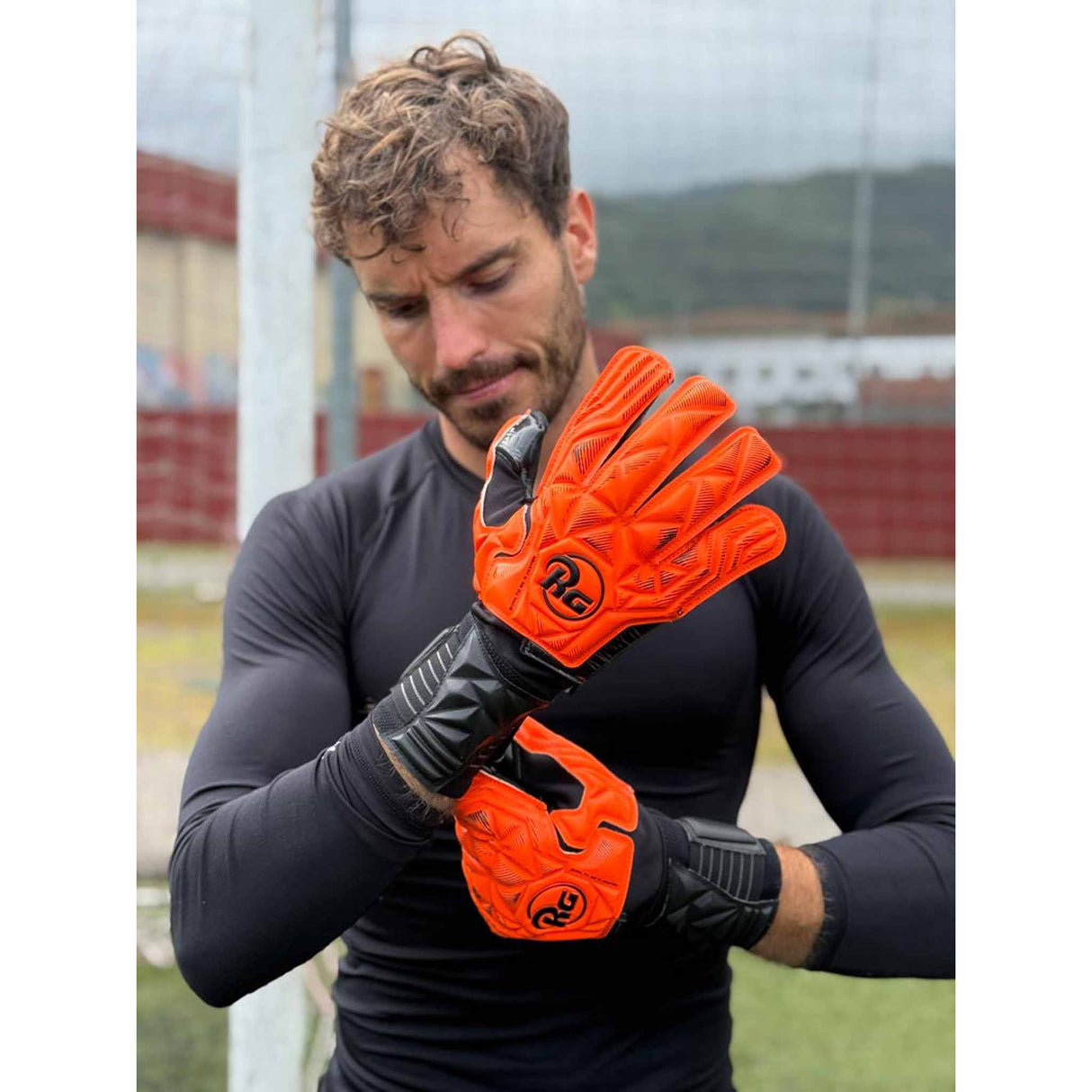 RG Goalkeeper Gloves Aegix - Orange / Black