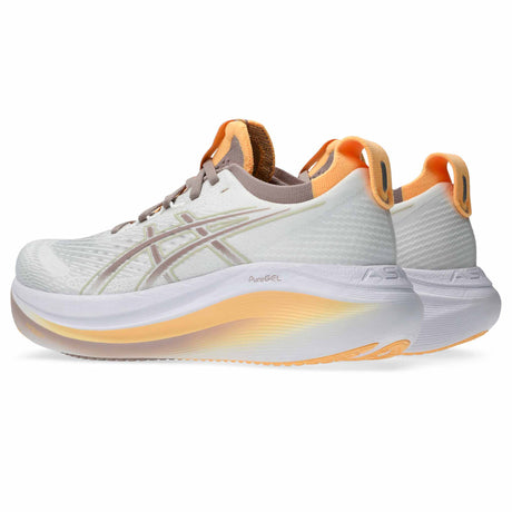 Asics Gel-Nimbus 27 Women's Running Shoes - White / Fawn