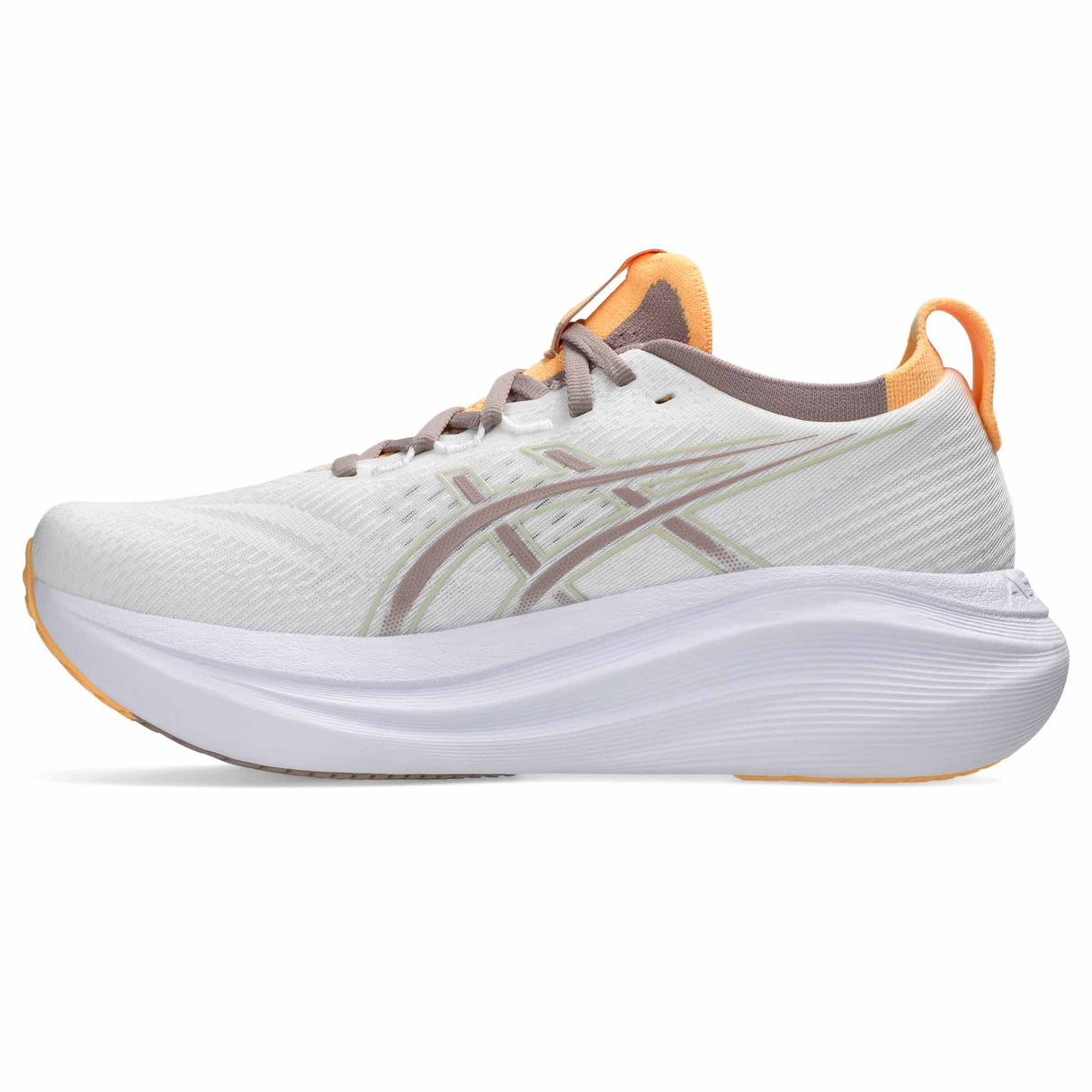 Asics Gel-Nimbus 27 Women's Running Shoes - White / Fawn