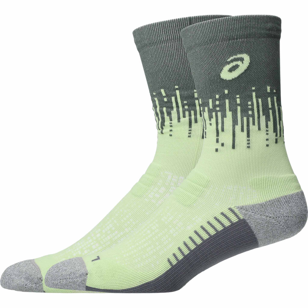 Asics Performance Run Crew Socks - Monument Blue / Whisper Green