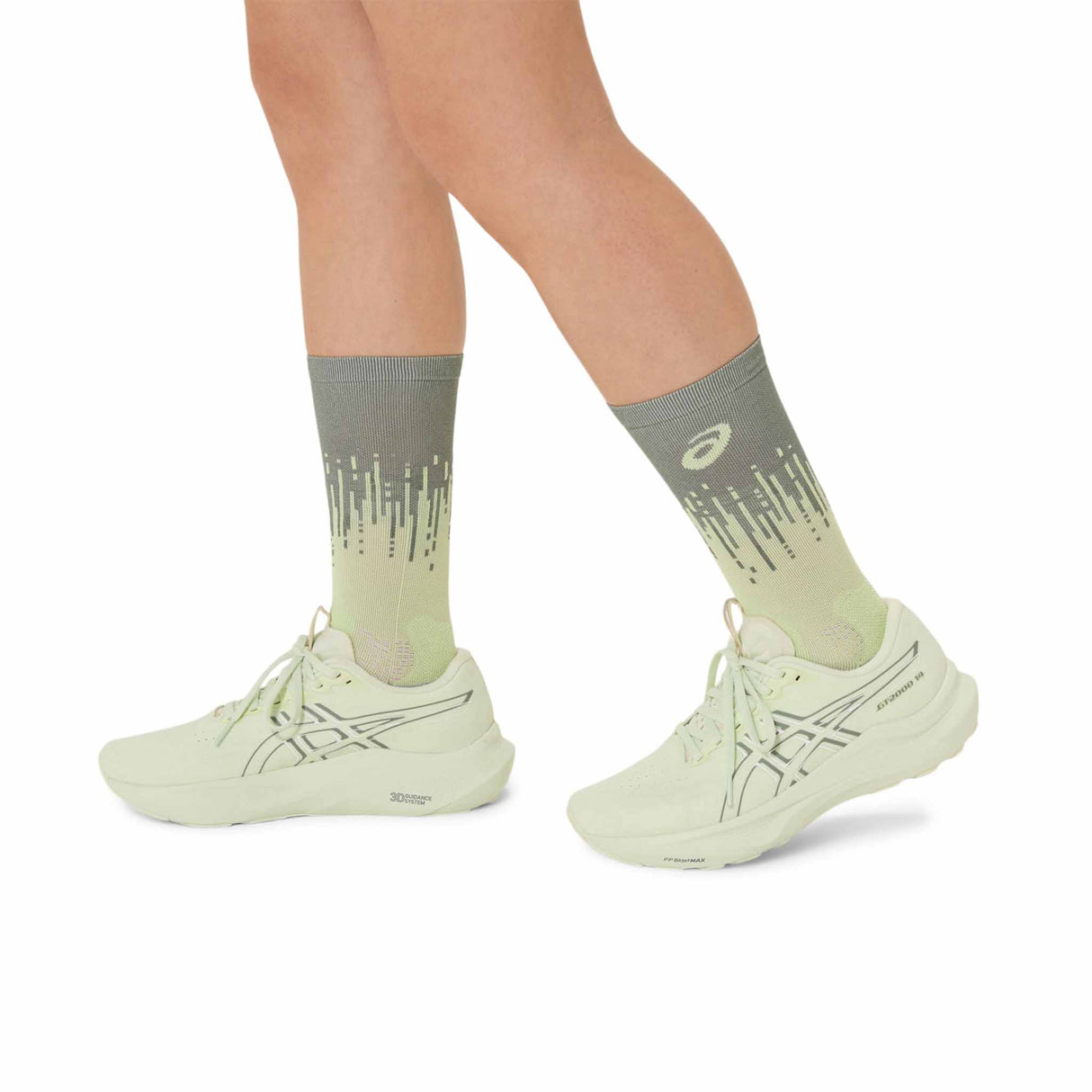 Asics Performance Run Crew Socks - Monument Blue / Whisper Green
