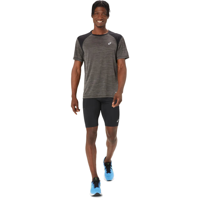 ASICS Road Sprinter running shorts for men, Performance Black — detailed front view