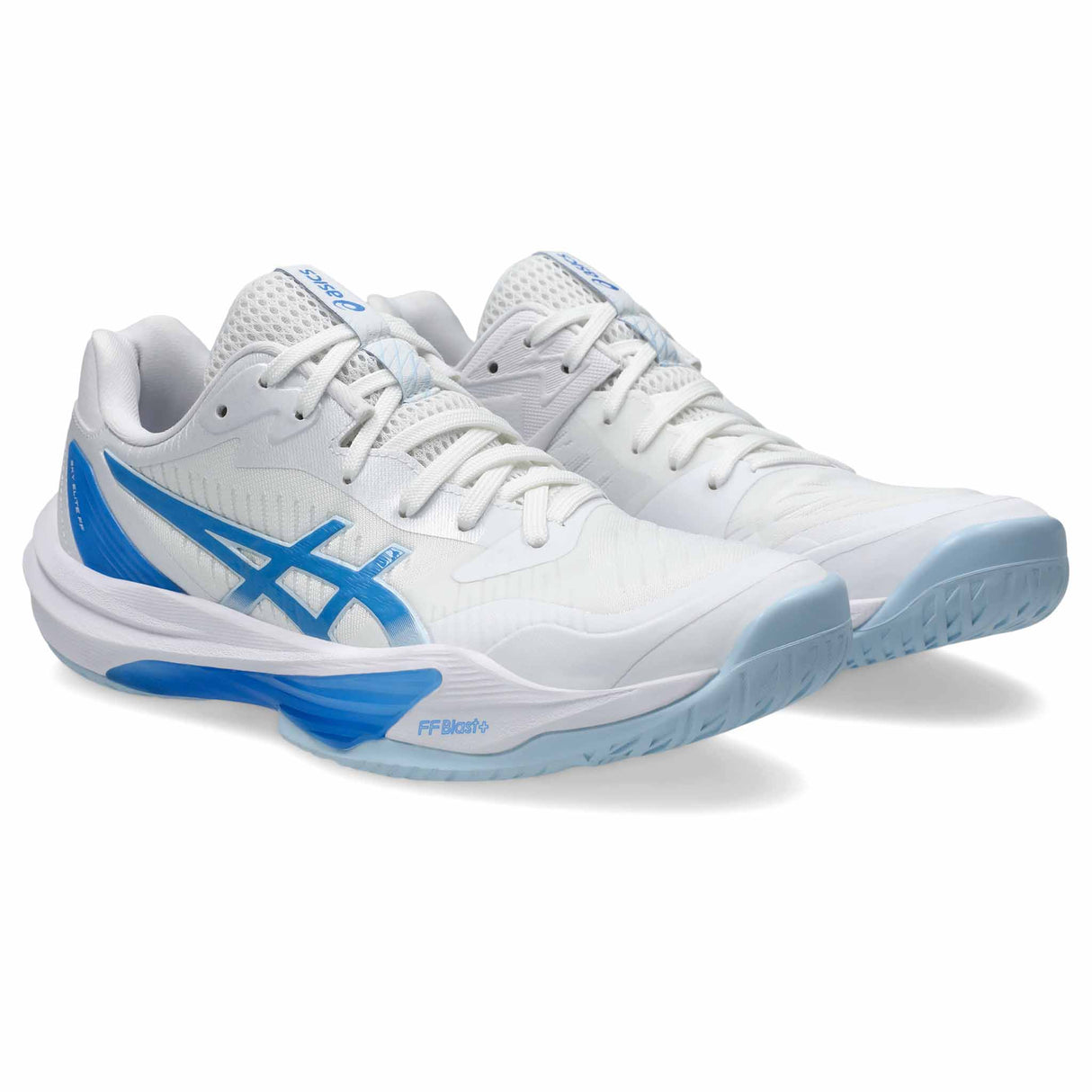 ASICS Sky Elite FF 3 Women's Volleyball Shoes - White / Blue Coast
