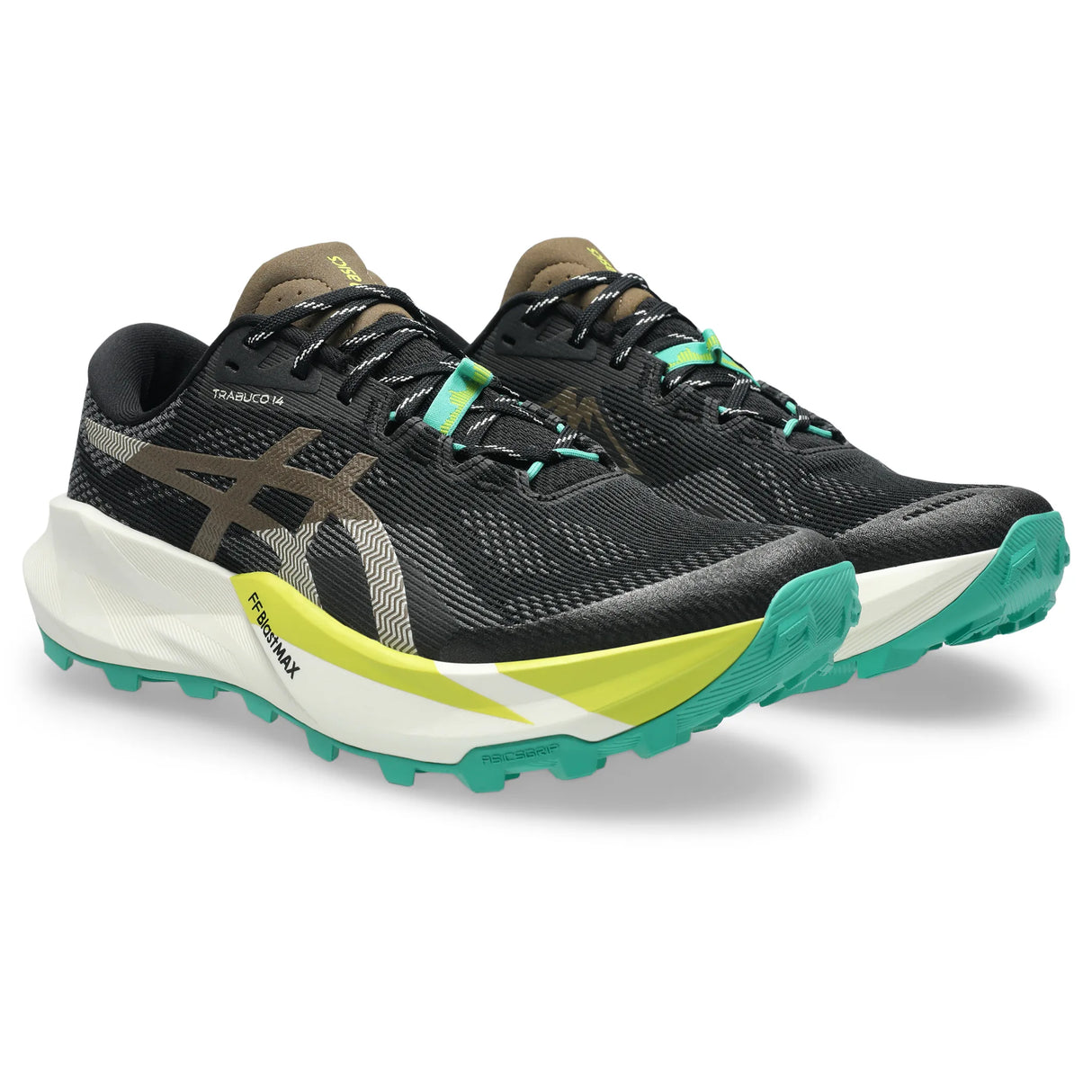Asics Trabuco 14 Men's Trail Running Shoes - Black / Clay Canyon
