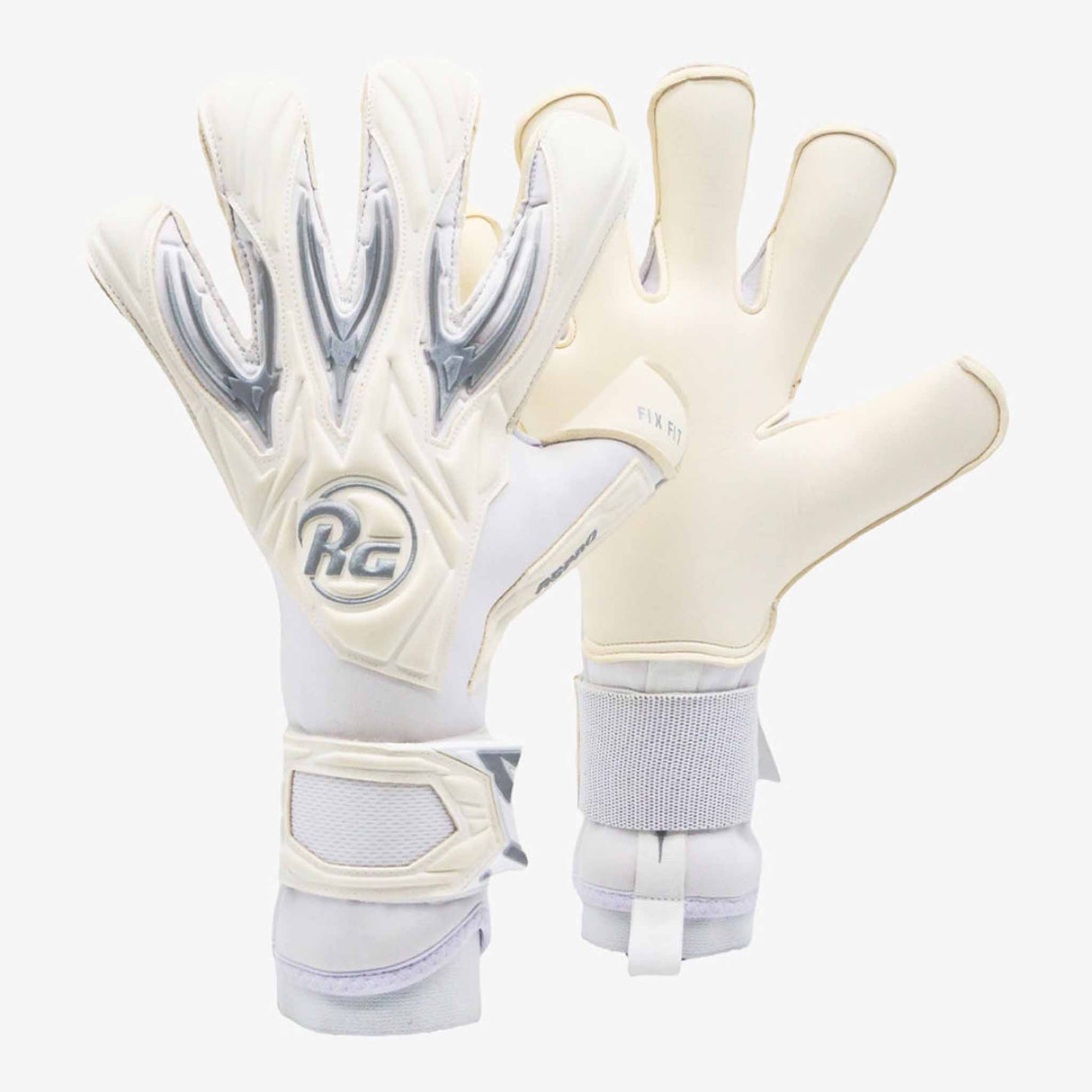 RG Goalkeeper Gloves Aspro - White / Silver