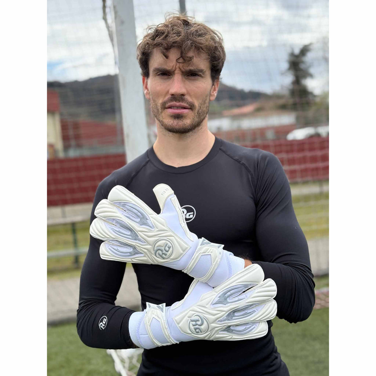 RG Goalkeeper Gloves Aspro - White / Silver