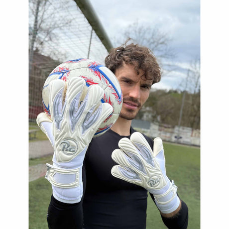 RG Goalkeeper Gloves Aspro - White / Silver