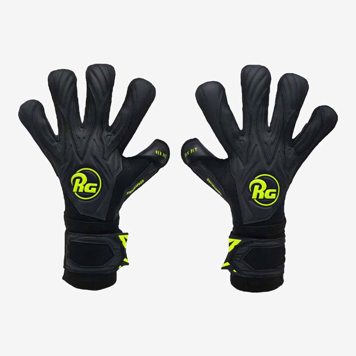RG Goalkeeper Gloves Aspro Blackout - Black / Neon Yellow
