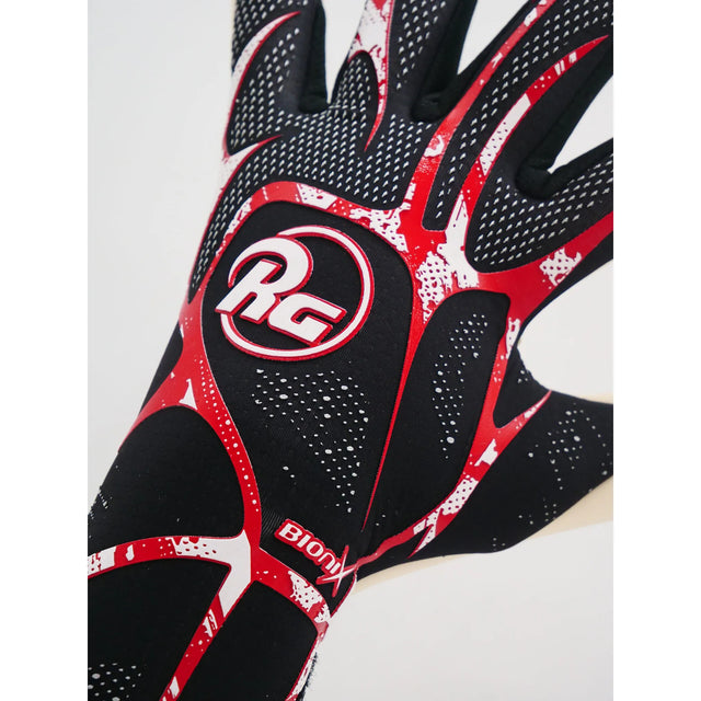 RG Bionix 26-27 goalkeeper gloves, black and red - view 3