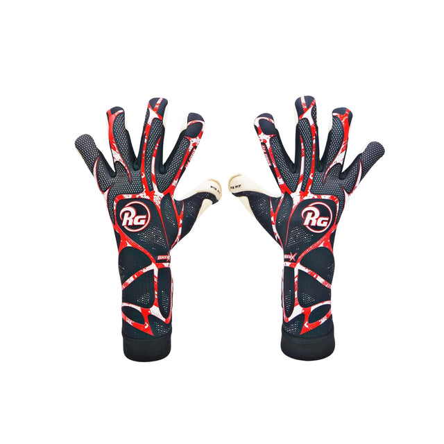 RG Bionix 26-27 goalkeeper gloves, black and red - view 4