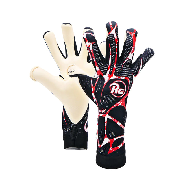 RG Bionix 26-27 goalkeeper gloves, black and red - view 6