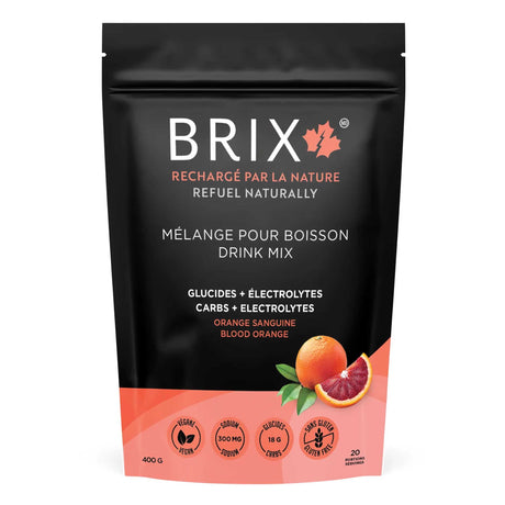 Brix boissons énergétique à l'érable avec électrolytes orange sanguine