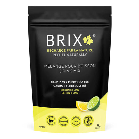 Brix boissons énergétique à l'érable avec électrolytes lime et citron