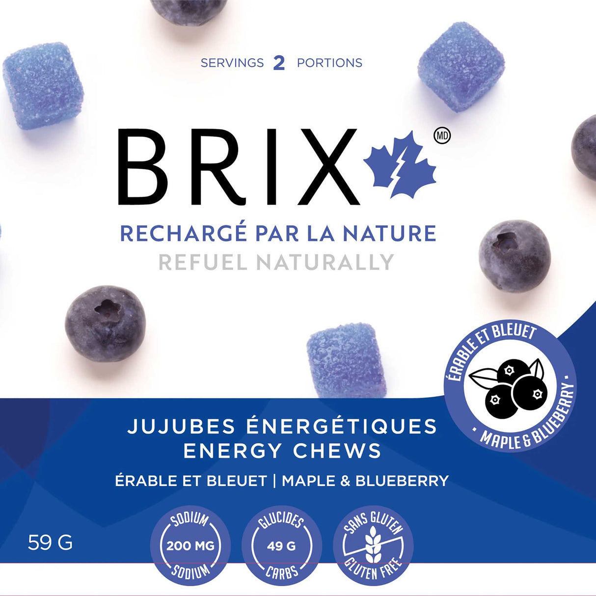 Brix POS - Brix à l'érable jujubes énergétiques pour athlètes