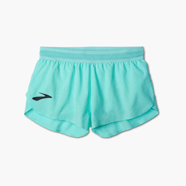 Brooks Pro Kit Split short de course à pied 2 po pour femme - Bright Cyan