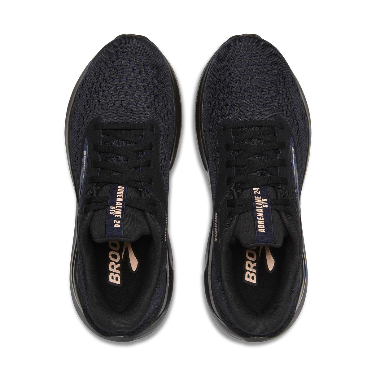 Brooks Adrenaline GTS 24 souliers de course femme empeigne - Black / Peacoat / Peach