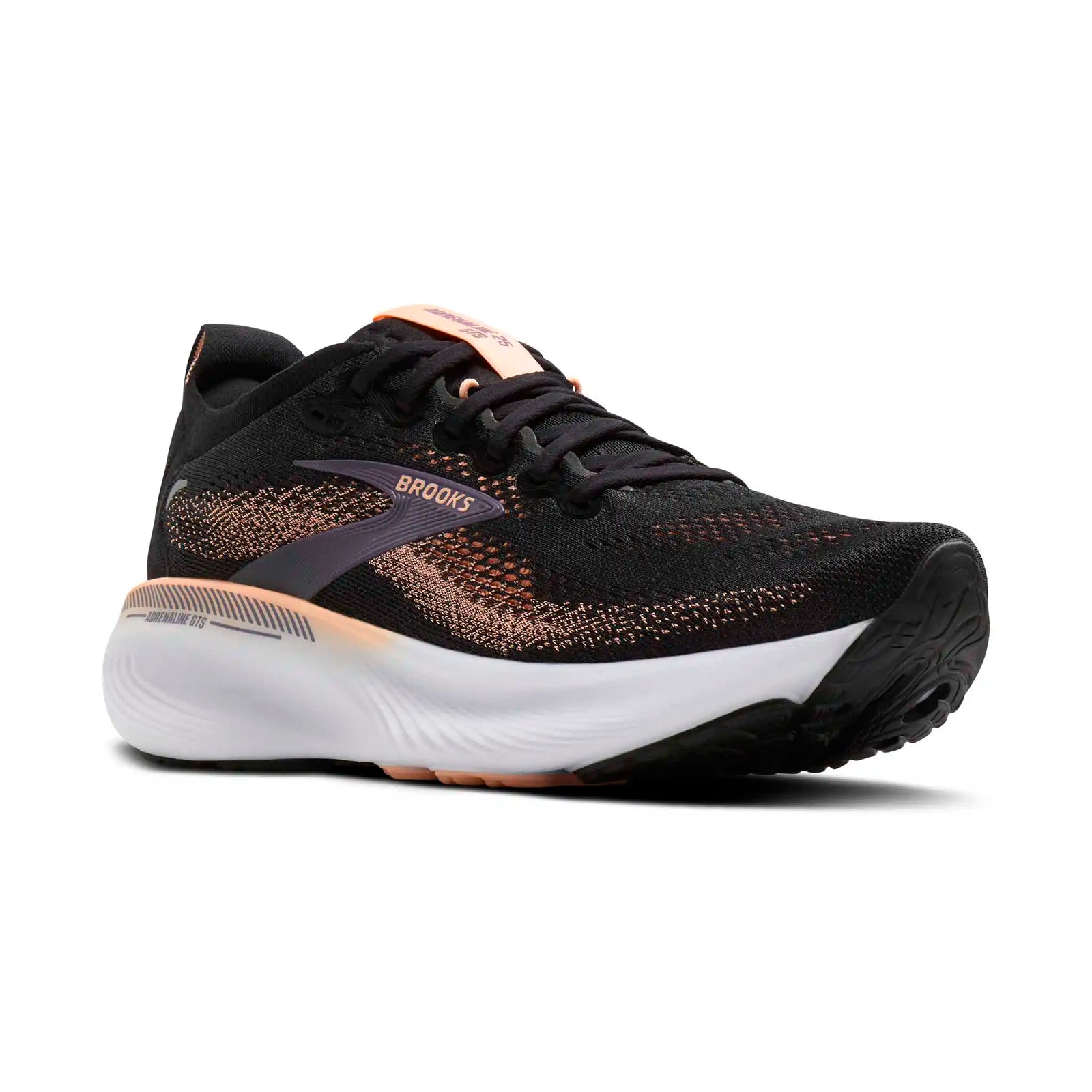 Brooks Adrenaline GTS 25 chaussures de course femme - Black / Peach / Mulled Grape