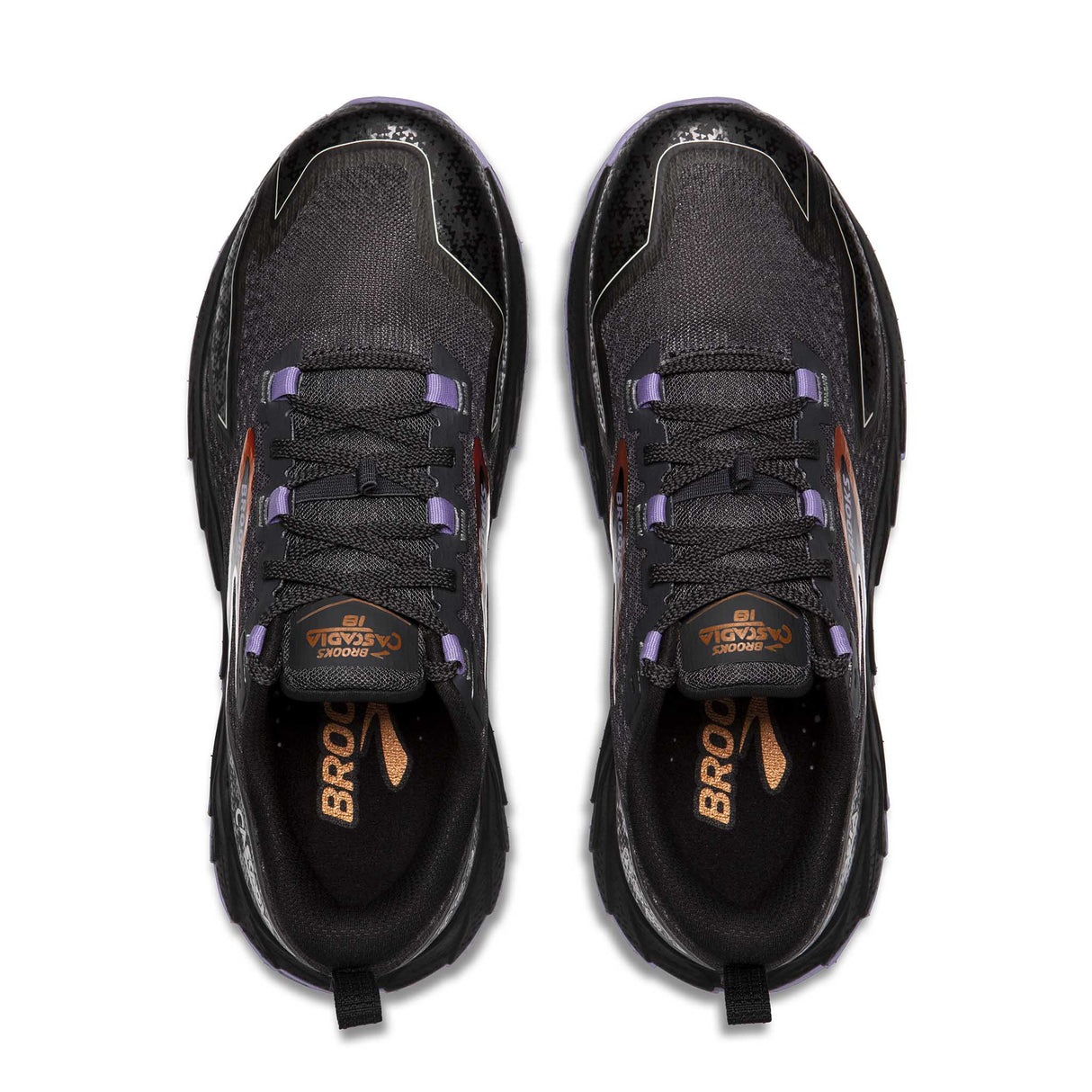 Souliers de trail Brooks Cascadia 18 pour femme empeigne - Ebony / Sweet Lavender / Copper