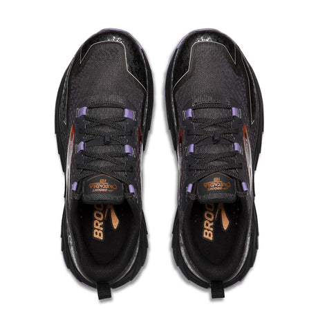 Souliers de trail Brooks Cascadia 18 pour femme empeigne - Ebony / Sweet Lavender / Copper