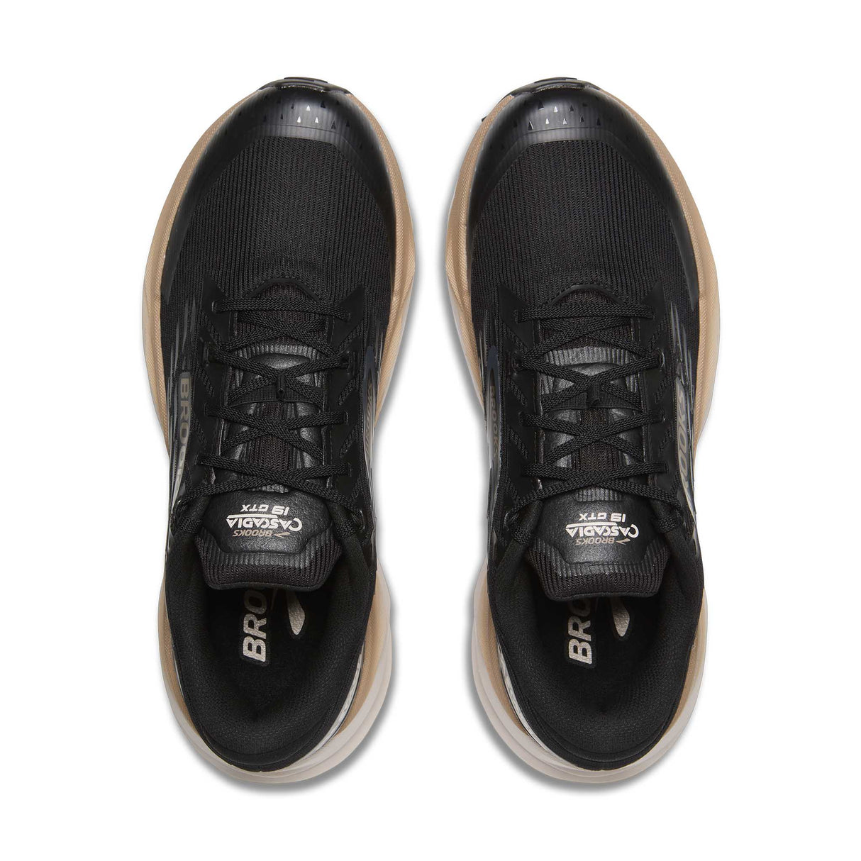 Brooks Cascadia 19 GTX chaussures de course à pied trail homme empeigne - Black / Ebony / Chateau Gray