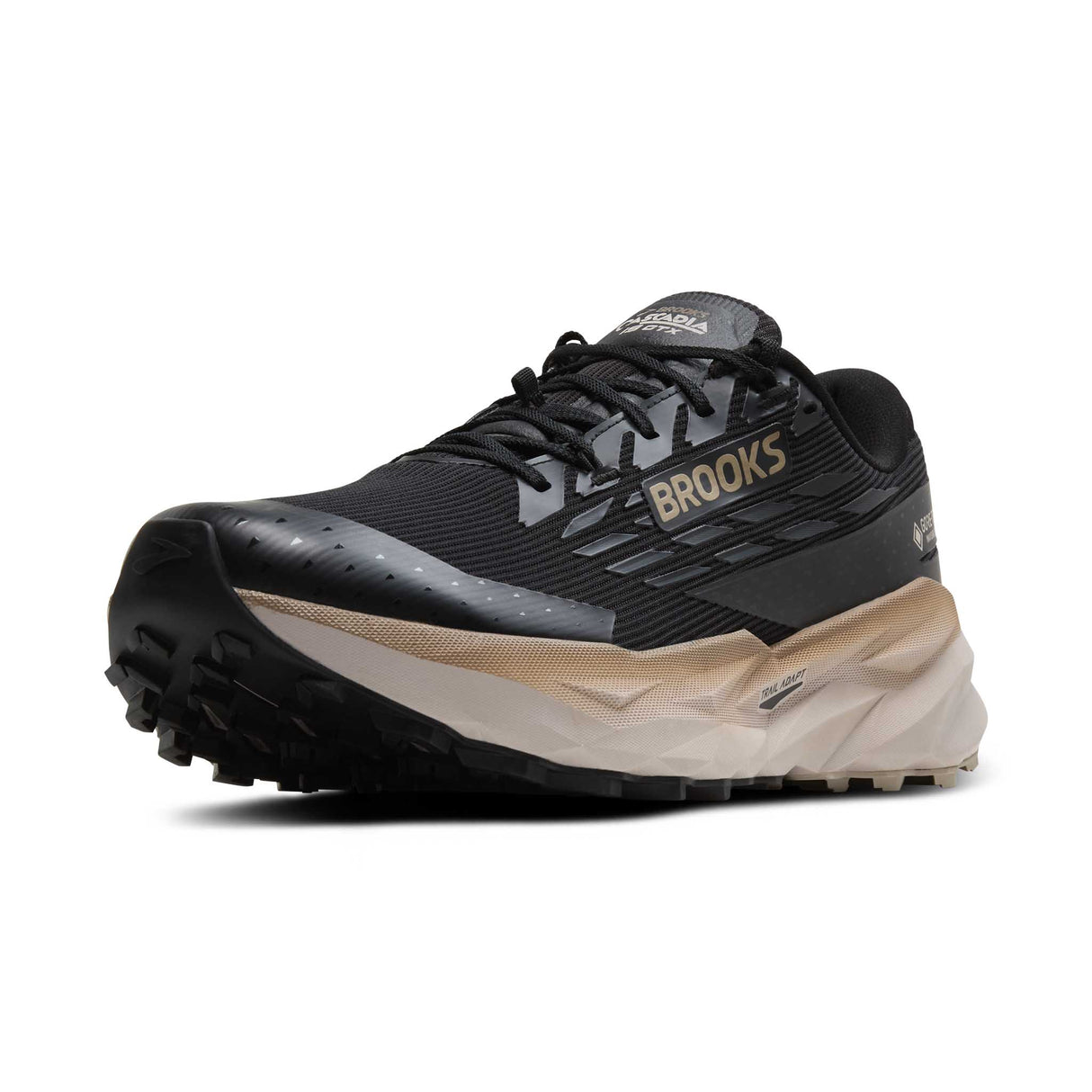 Brooks Cascadia 19 GTX chaussures de course à pied trail homme pointe - Black / Ebony / Chateau Gray