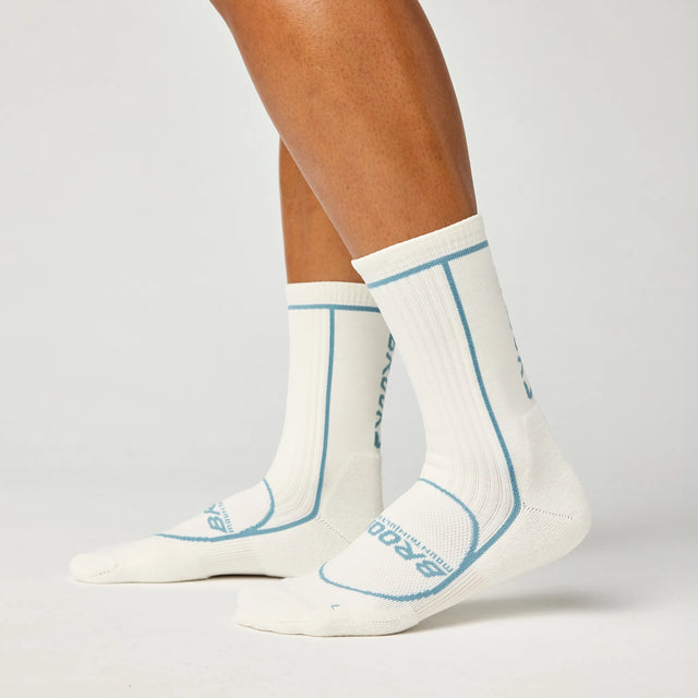 Brooks Cascadia Crew chaussettes - Bone / Blue Haze