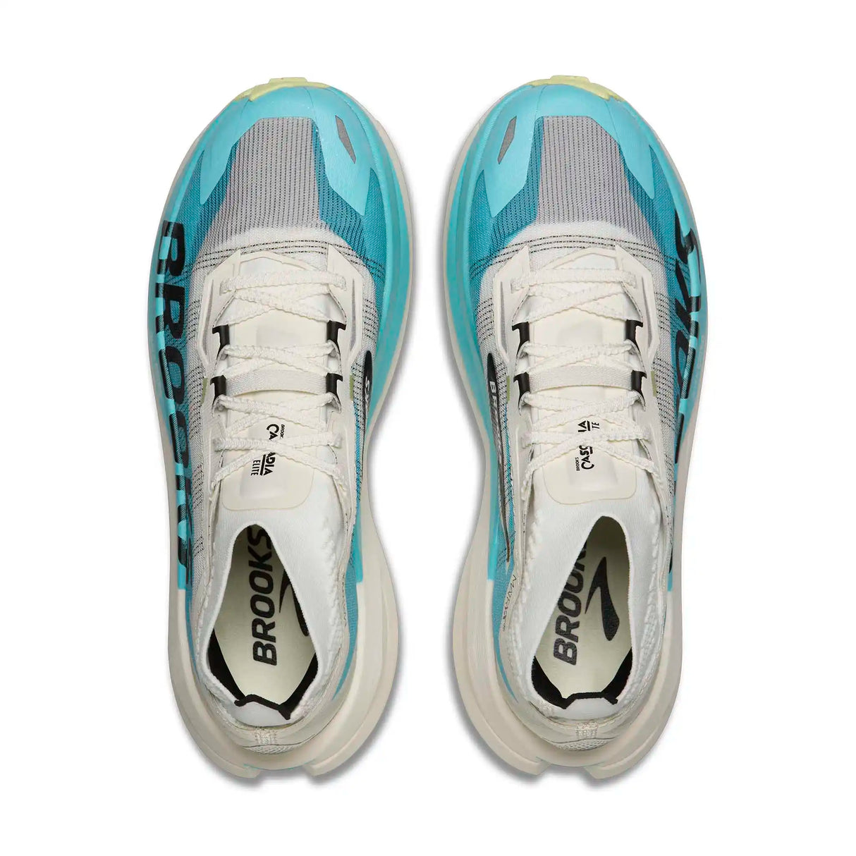 Brooks Cascadia Elite chaussures de course en sentier unisexes - Star White / Bluefish / Black