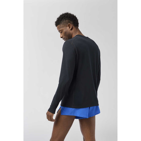 Brooks Distance 3.0 t-shirt de course à manches longues homme live dos - Noir / BR Speed Logo