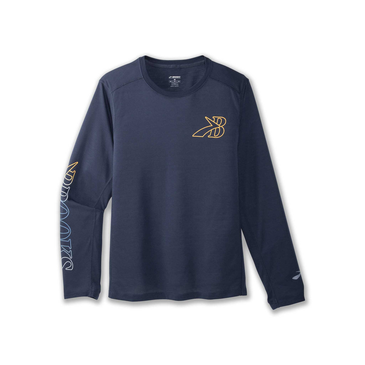 Brooks Distance 3.0 t-shirt de course à manches longues homme - Blue Slate / Brooks Gradient