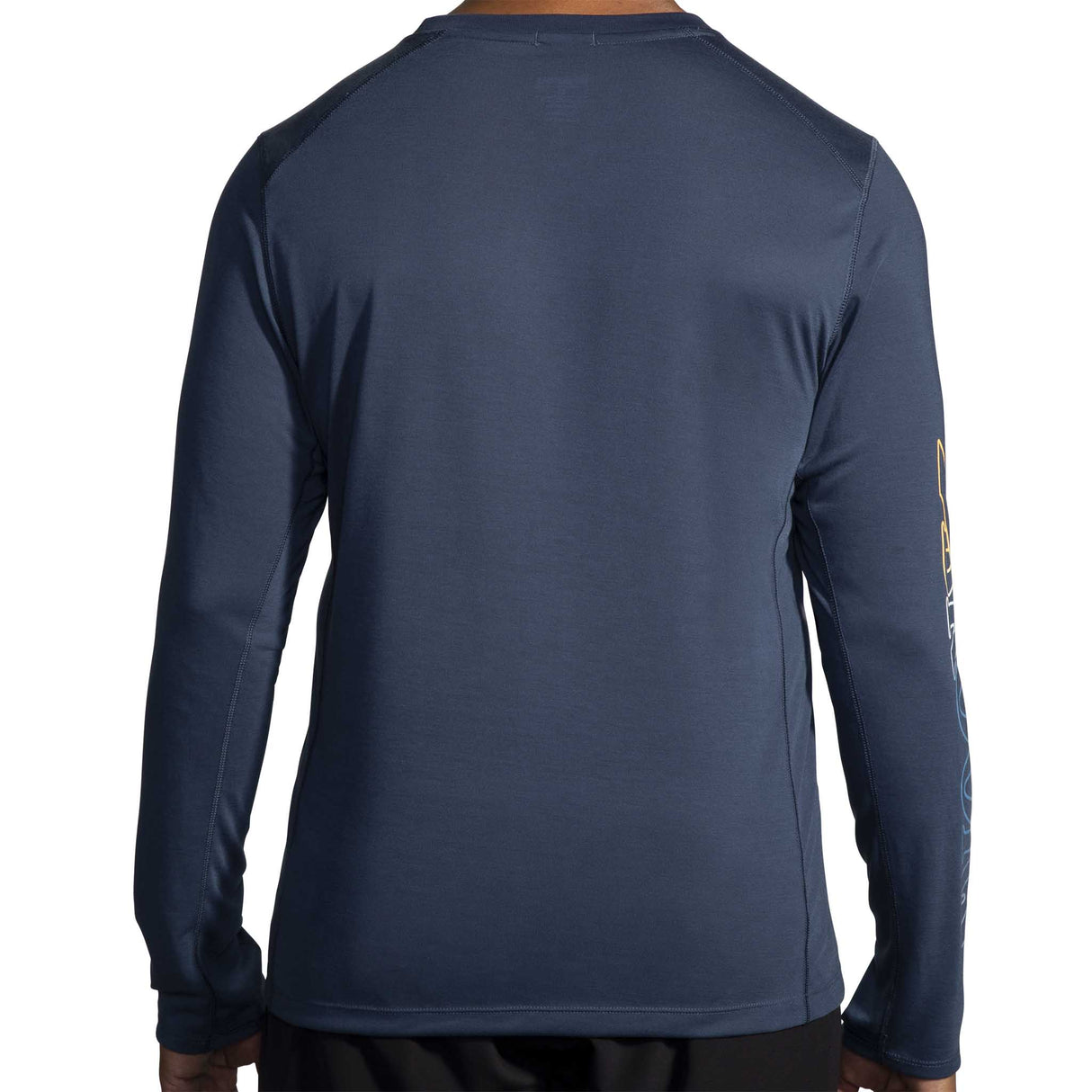 Brooks Distance 3.0 t-shirt de course à manches longues homme dos - Blue Slate / Brooks Gradient
