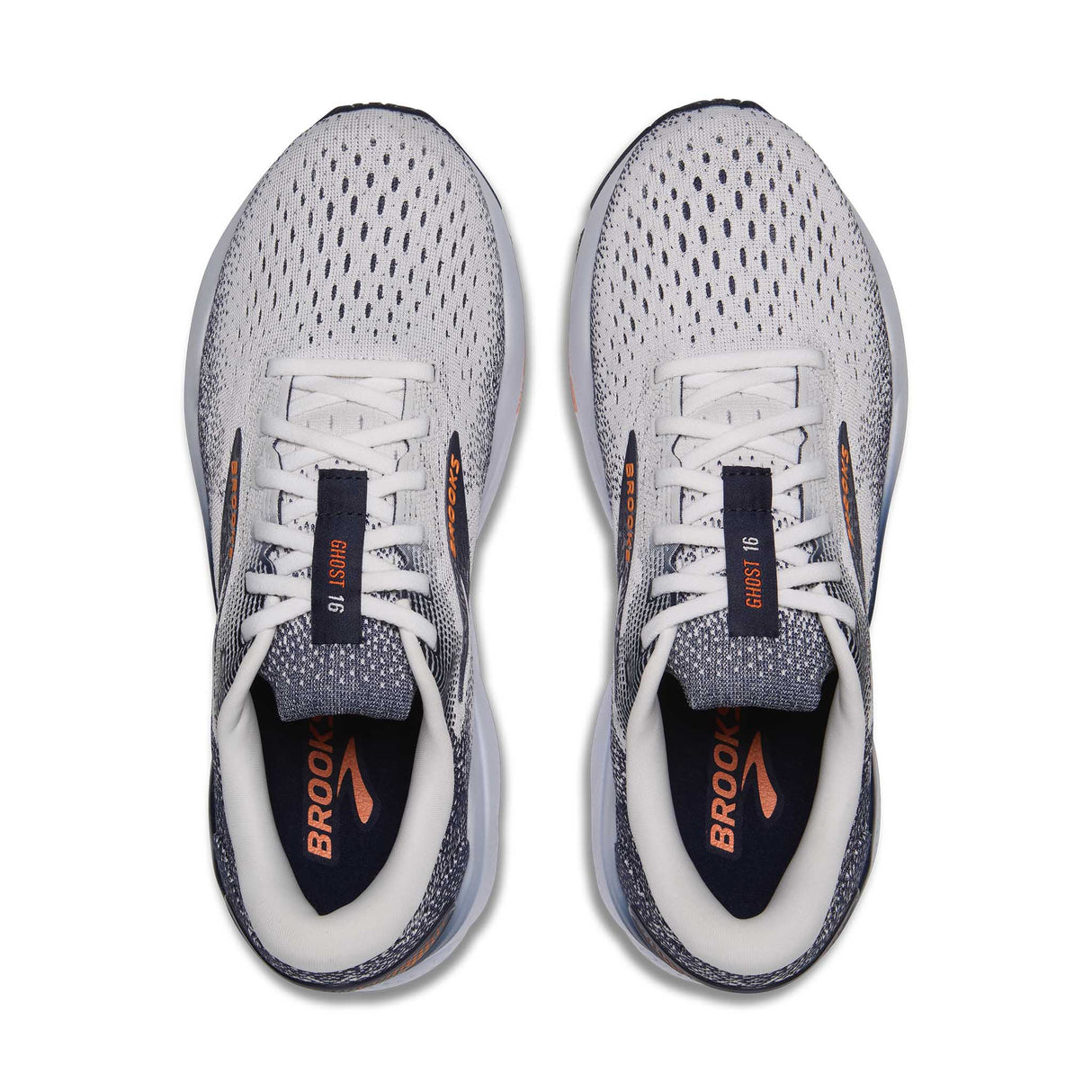 Souliers de course Ghost 16 homme empeigne - White / Peacoat / Orange