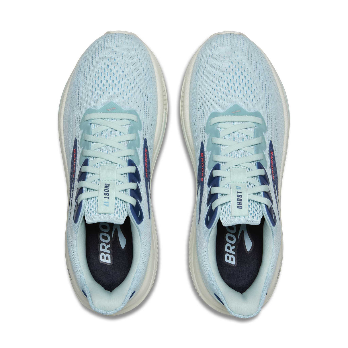 Brooks Ghost 17 chaussures de course femme empeigne - Clearwater / Navy Peony