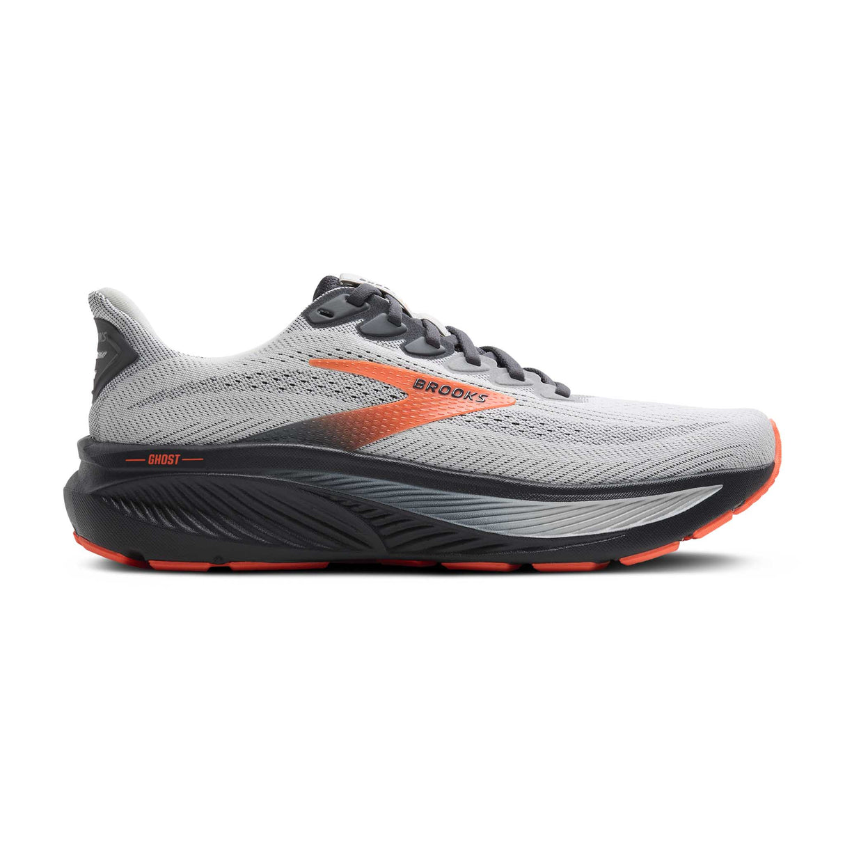 Brooks Ghost 17 chaussures de course homme - Oyster Mushroom / Orange / Ebony