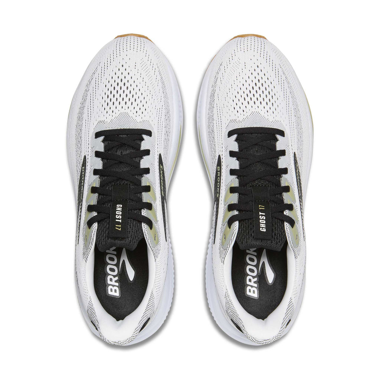 Brooks Ghost 17 chaussures de course homme empeigne - White / Black / Tea