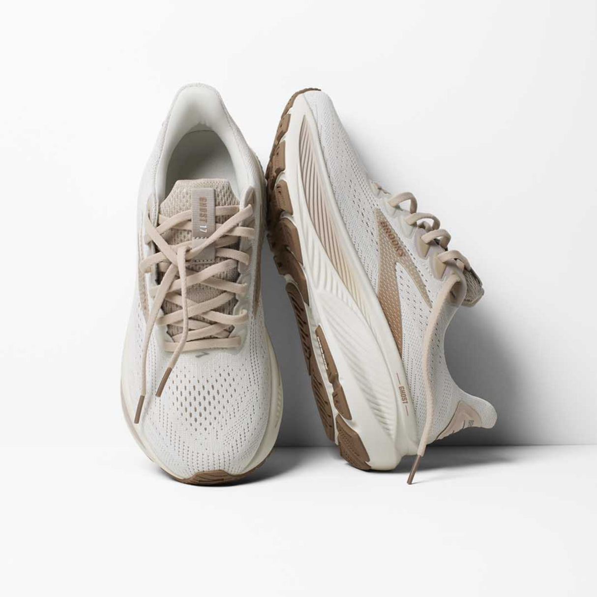 Brooks Ghost 17 chaussures de course femme paire - Grey / Chateau Grey / Portabella