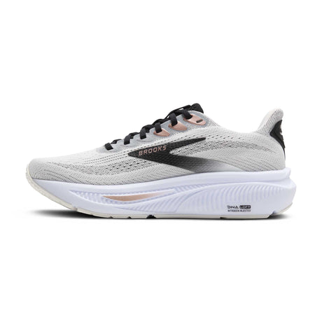 Brooks Ghost 17 chaussures de course femme lateral - White / Black / Rose Gold