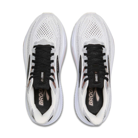 Brooks Ghost 17 chaussures de course femme empeigne - White / Black / Rose Gold