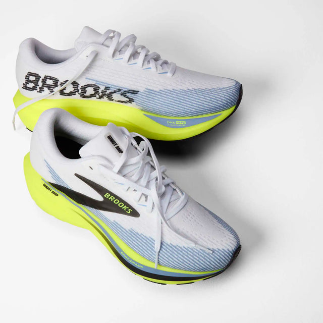 Brooks Ghost Amp chaussures de course homme - White / Blue / Nightlife