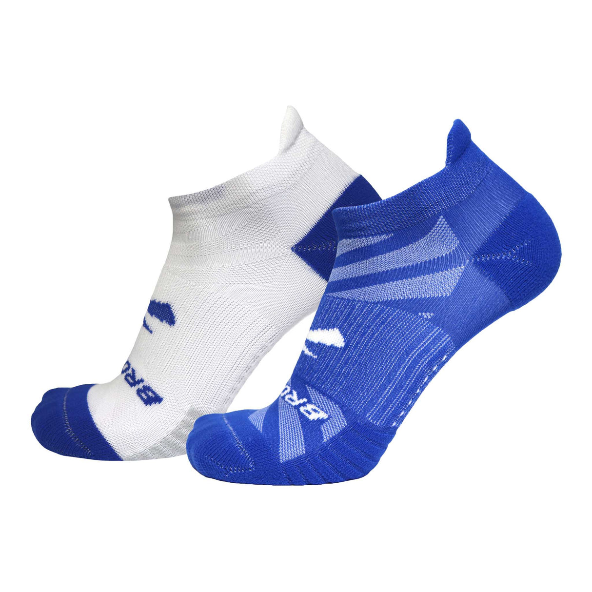 Brooks Ghost Lite No Show 2-Pack chaussettes de course à pied unisexes - Neo Blue & White / Neo Blue