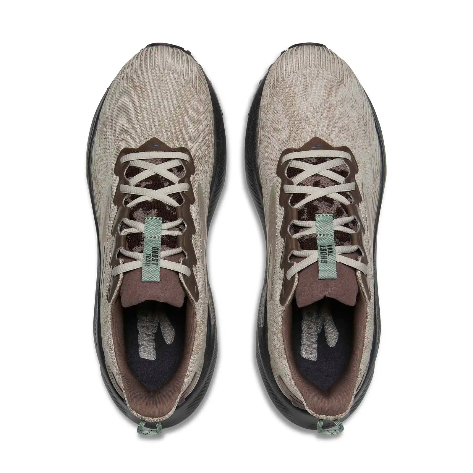 Brooks Ghost Trail chaussures de course à pied en sentier pour homme- Ganache / Coffee / Green