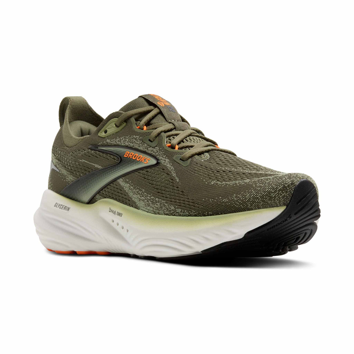 Brooks Glycerin 22 Men's Running Shoes - Dusty Olive / Tea / Orange