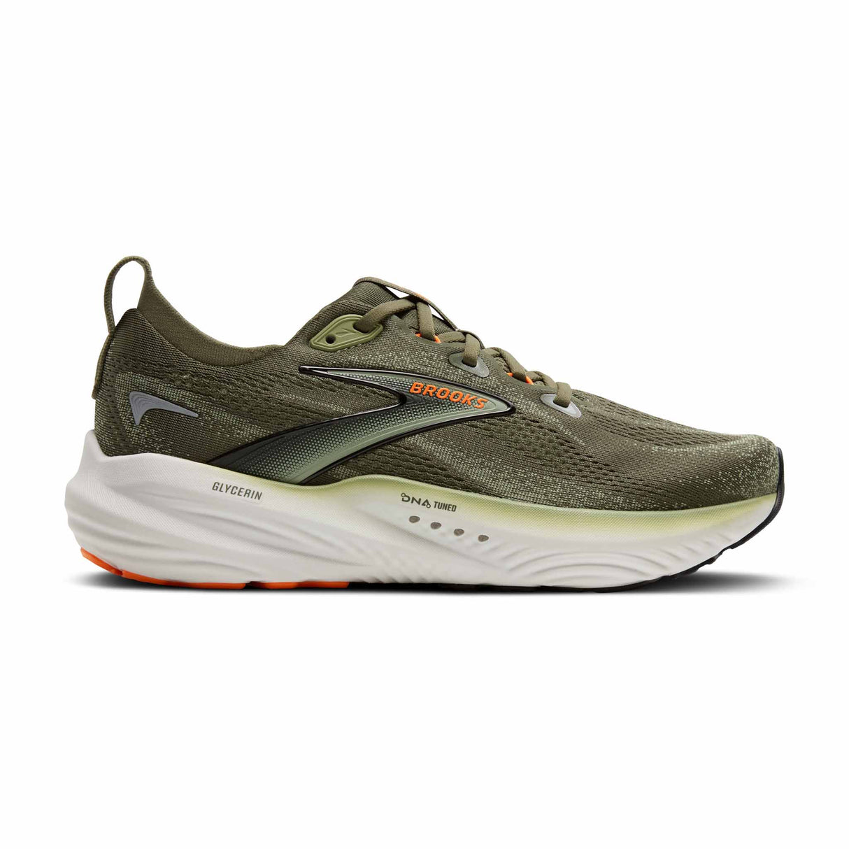 Brooks Glycerin 22 Men's Running Shoes - Dusty Olive / Tea / Orange