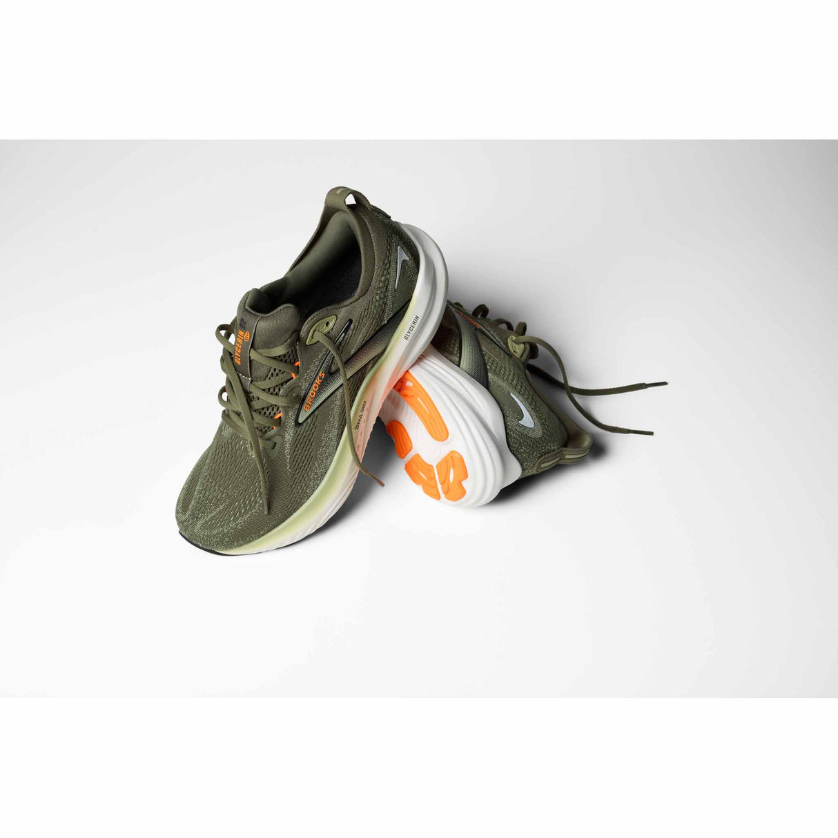 Brooks Glycerin 22 Men's Running Shoes - Dusty Olive / Tea / Orange