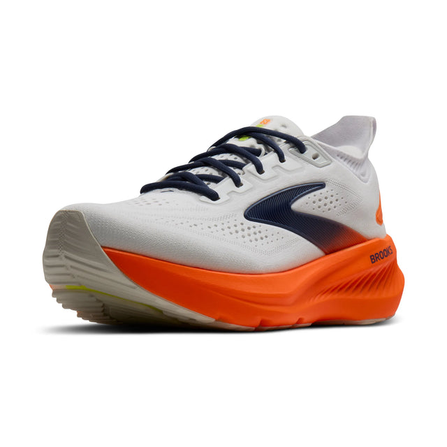 Brooks Glycerin 23 Men's Running Shoes - White / Navy / Orange