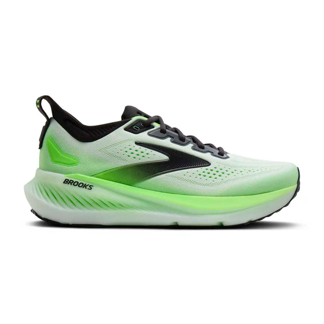 Brooks Glycerin 23 chaussures de course homme - White / Phantom / Green Gecko