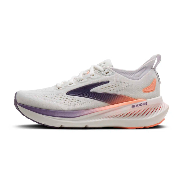Brooks Glycerin 23 chaussures de course femme - White / Mulled Grape / Clear